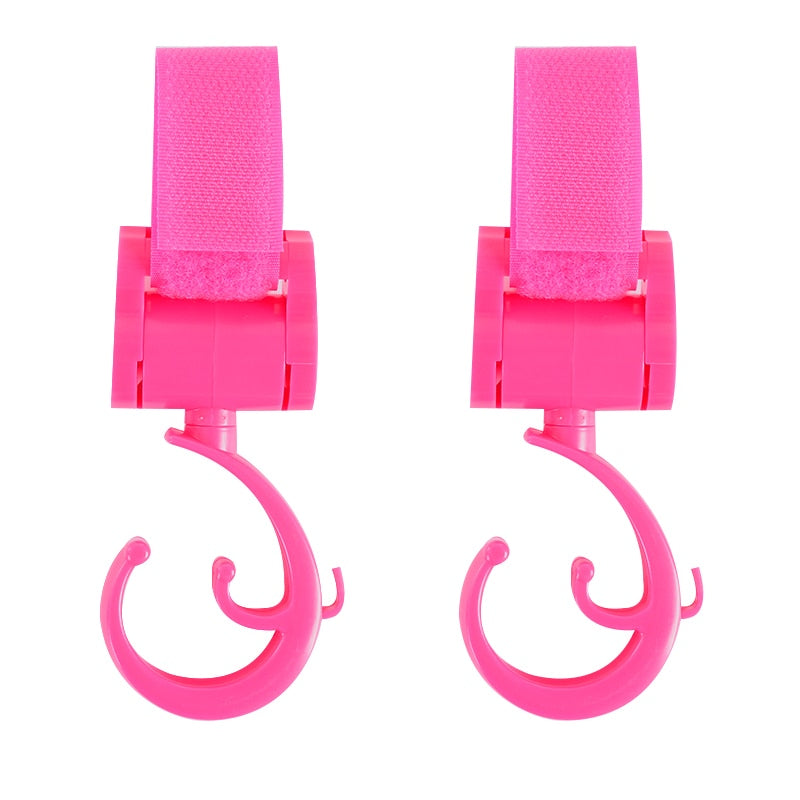 1-2pcs Baby Hanger Baby Bag Stroller Hooks Pram Rotate 360 Degree Baby Car Accessories Stroller Organizer Stroller Accessories