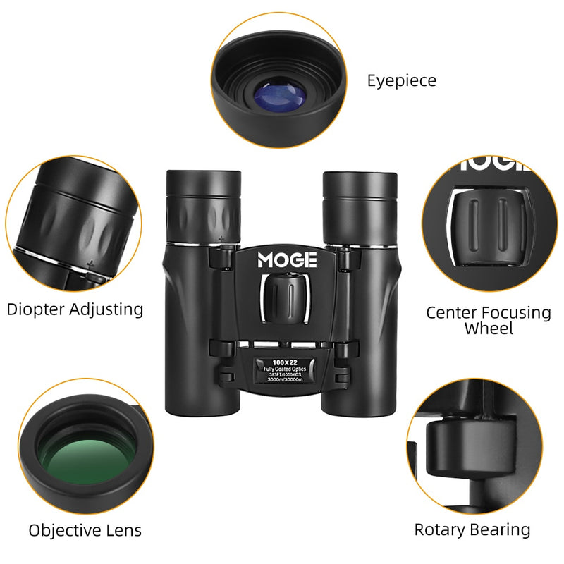 100x22 Professional HD Telescope 30000m Phone Binoculars Phone Telescope High Magnification BAK4 Micro Telescope for Camping