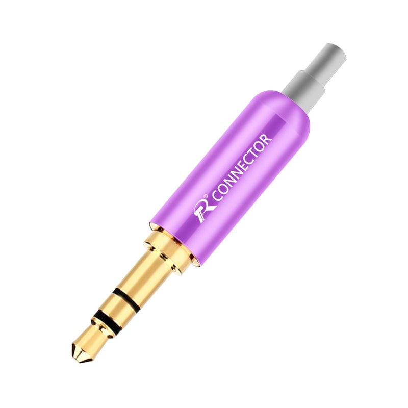 1pc Aluminum Jack 3.5 Earphone Plug with Tail plug clamps 3.5mm 3 pole Stereo Male Plug Gold Plated Wire Connector