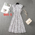 Summer New 2021 Women&#39;s Elegant Sundress Slim Sleeveless Woman Sundress Ruffles Knee Length Clothes Red Beach Party Dresses For