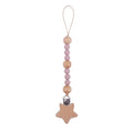 2021New Baby Pacifier Clip Newborn Linen Cotton Animal Wooden Pacifier Chain Nipple Soother Dummy Eco-friendly Material Holder