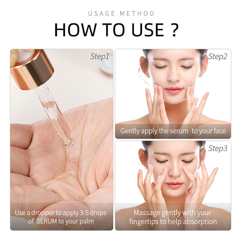 LAIKOU Serum Japan Sakura Essence Anti-Aging Hyaluronic Acid Pure 24K Gold Whitening Vitamin C Anti Wrinkle Face Serum Care Skin
