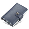 New Men women smart wallet Credit Bank card holder fashion purse Aluminum alloy Business Casual Mini wallet Brand PU Purse