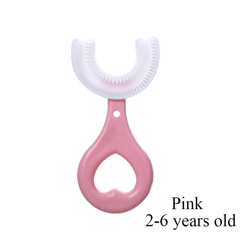 Baby Toothbrush Children 360 Degree U-shaped Child Toothbrush Teethers Baby Brush Silicone Kids Teeth Oral Care Cleaning