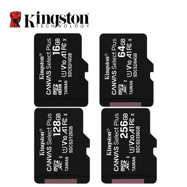 Kingston Memory Card 128GB 32GB Micro SD TF 64GB 256GB MicroSD SDCS2 100MB/S Reading Speed Class 10 Flash Card SD