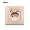 EOMR Wall USB Power Socket 5V 2.1A EU France Belgium Electrical Socket 16A Dual USB Plug IOS Android Phone Charging Ports Socket