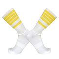 Anti Slip Silicone Summer Aero Socks Whiteline Cycling Socks Men Bicycle Sport Running Bike Socks Calcetines Ciclismo