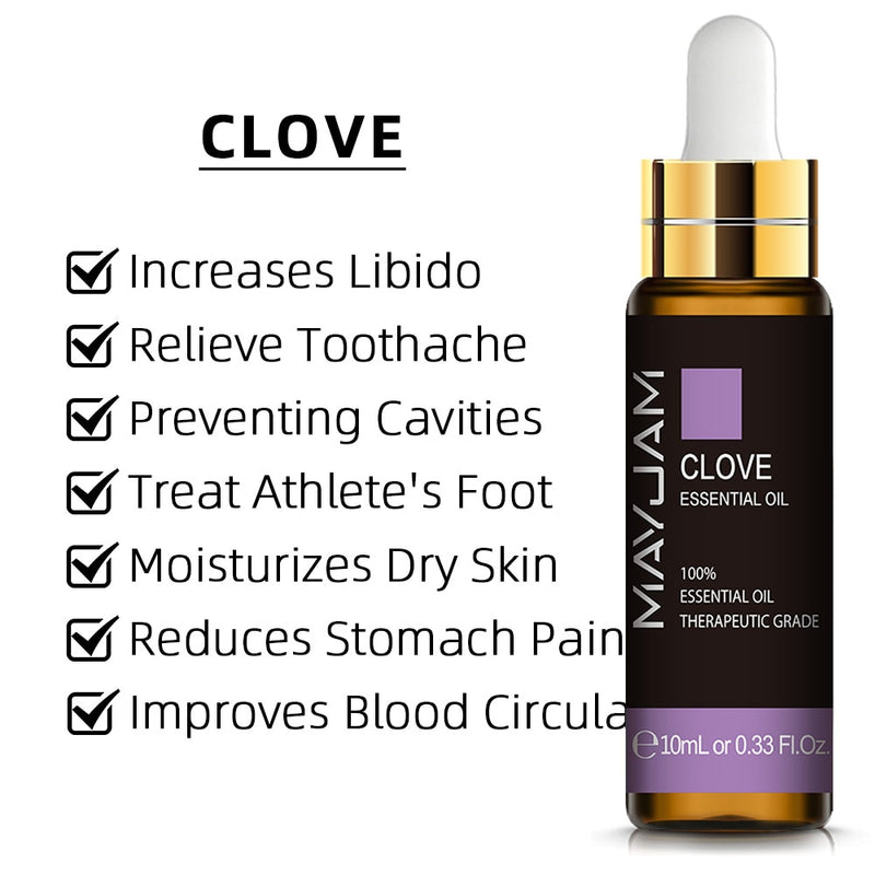 10ml Pure Plant Essential Oil For Humidifier Diffusers Mint Lavender Tea Tree Rose Vanilla Sandalwood Jasmine Pure Nature Oil
