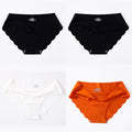 4 PCS/Lot Seamless Panties For Women Plain Panties Slip Silk Female Underwear Soft Thin Light Panti Culotte Femme Underpants
