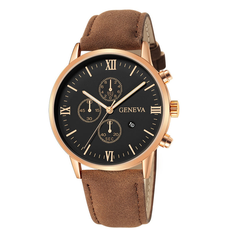 2022 Men Casual Sport Watches Geneva Leather Band Calendar Quartz Watch Clearance Sale Dropshipping Reloj Hombre Erkek Kol Saati