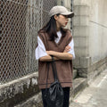 Vests Women Simple Classic BF Spring Autumn Femme Knitted Outwear Young Lovely All-match Striped Schoolgirls Sleeveless Jacket