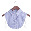 Women Cotton Lace Fake Collar Blouse Vintage Detachable Collar Women&