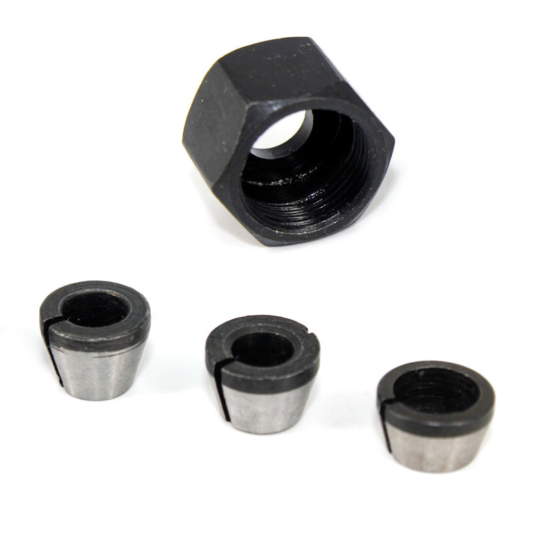 LAVIE 2 pcs set 6mm or 6.35mm or 8mm collet chuck with nut Engraving Trimming Machine Electric Router Milling Cutter Accessories