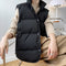2022 Women Vest Coat Stand Collar Winter Women Warm Coat Oversize Tops Beige Vest Chaleco Mujer Gilet Casaco Feminino