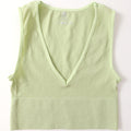 Women&#39;s Top Sexy Crop Top Female Seamless Underwear Bralette Tank Top Girls Summer Cami Sexy Deep V Lingerie Sports Camisole