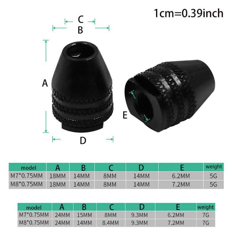 1pcs Mini Multifunctional Multi  M7/M8 Keyless Drill Chuck For Rotary Tools M8X0.75 Quick Change Three-Jaw Drill Chuck