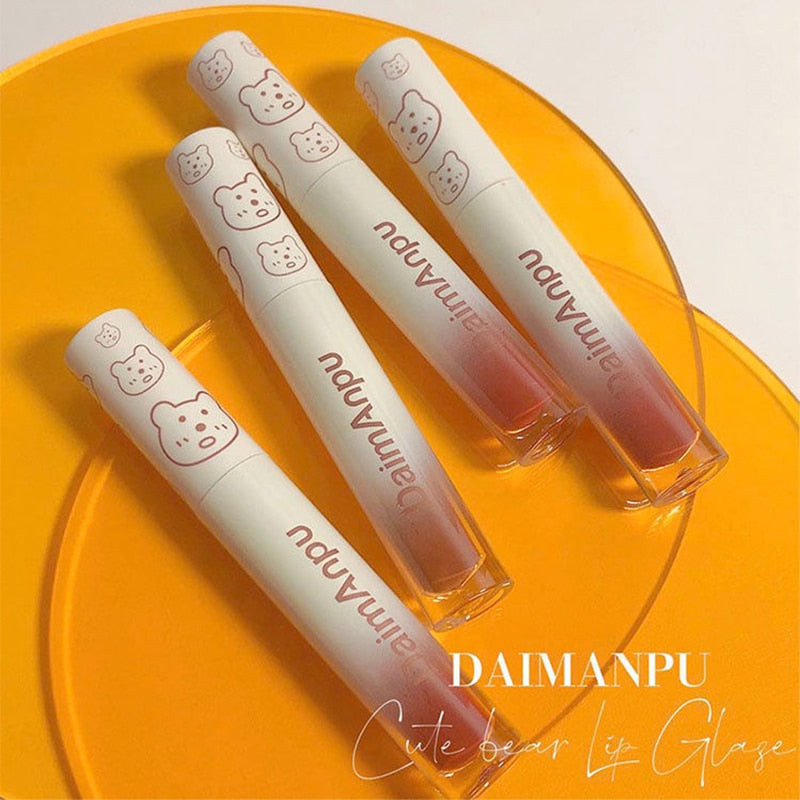 Cute Mirror Lipstick Makeup Matte Texture Waterproof Long Lasting Sweat Resistant Rich Color Silky Lip Glaze Lip Tint Maquillaje