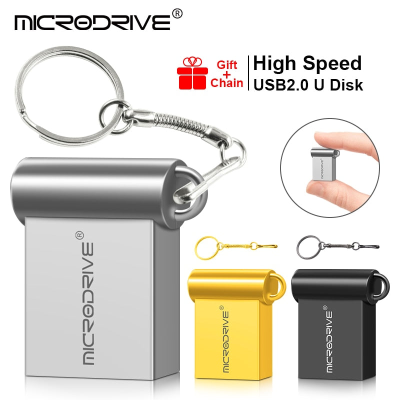New Super Mini metal usb flash drive 16/32 GB Tiny Pendrive Memory Stick 64gb 128gb Storage Device WaterProof u disk