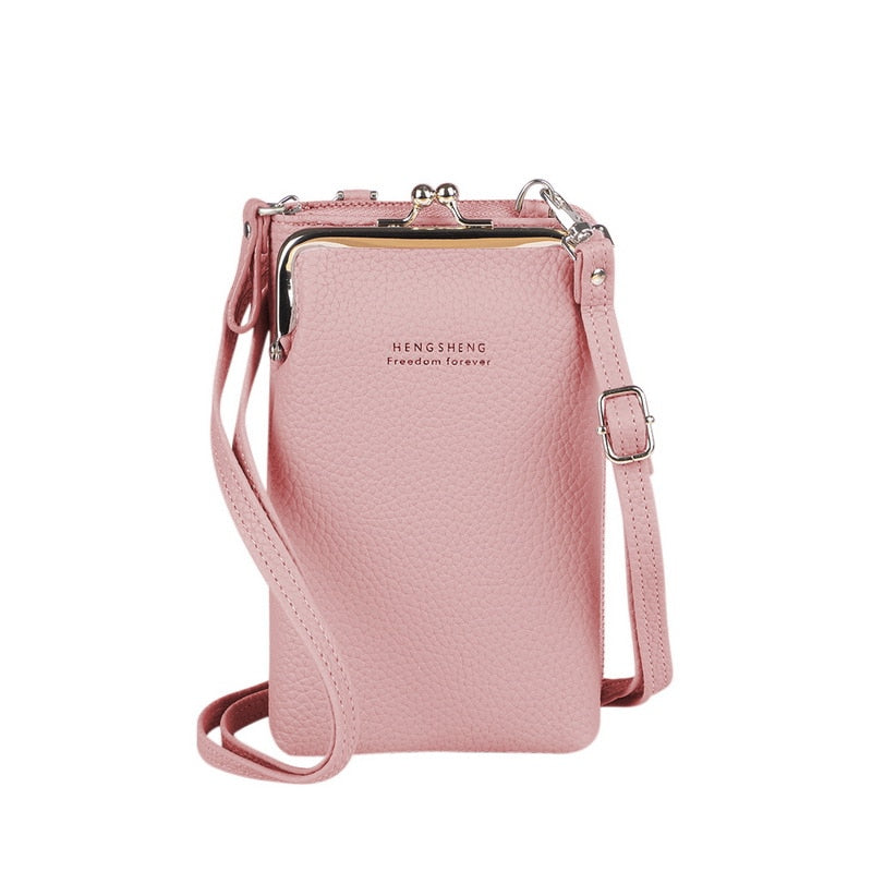Women Wallets Brand Pu Leather Mobile Phone Bags Big Card Holders Wallet Handbag Purse Clutch Shoulder Crossbody Bags Lady 2022