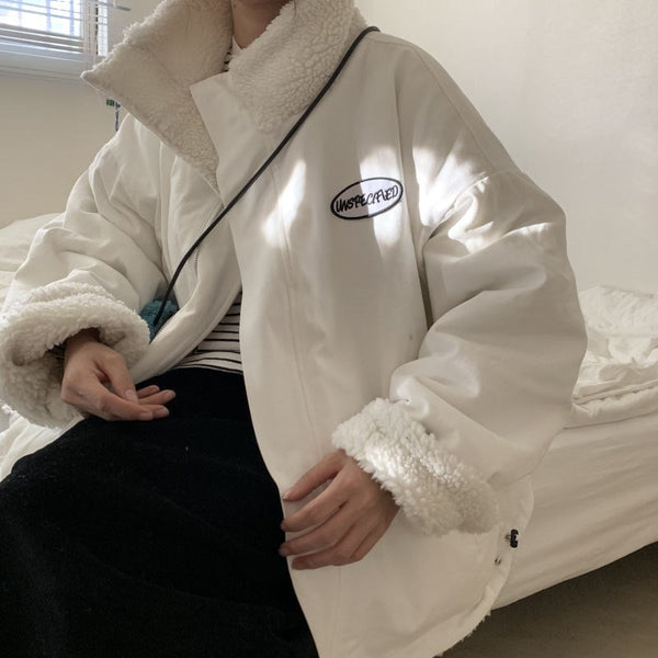 Both sides wear winter lamb velvet jacket women 2020 new retro Hong Kong style tide ins small short cotton jacket tide coat wom