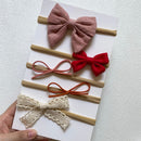 5Pcs/Set Baby Headband Bows For Girls Headbands Children Elastic Hair Bands New Born Hairband Soft Toddler Cute Accessories