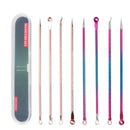 4Pcs/Set Blackhead Comedone Acne Pimple Belmish Extractor Vacuum Blackhead Remover Tool Spoon Rose Gold For Face Skin Care Tool