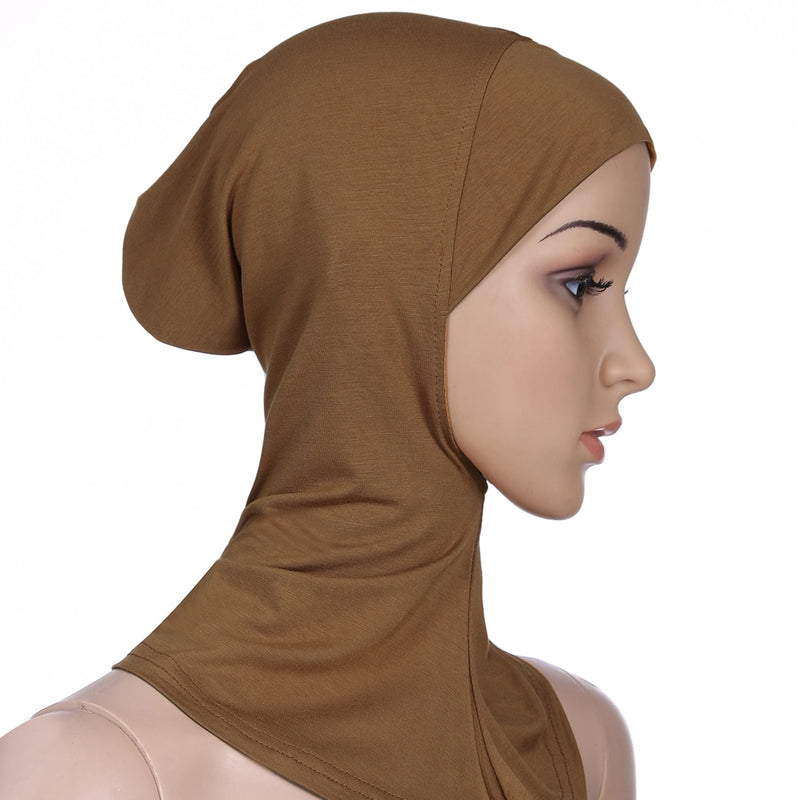 Muslim Underscarf Women Modal Hijab Cap Adjustable Muslim Stretchy Turban Full Cover Shawl Cap Full Neck Coverage for Lady