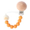 Baby Pacifier Chain Wooden Handmade Chain Silicone Wooden Plastic Clip  Baby Nipple Clips Teether Necklace baby Chew accessories