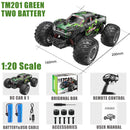 BEZGAR TM201 Remote Control Car,2.4GHz Rc Car All-Terrain 15Km/h 1:20 Off-Road Monster Truck Toy Christmas Present for Children