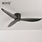 SOVE Modern Black White Low Floor DC Motor 30W Ceiling Fans With Remote Control Simple Ceiling Fan Without Light Home Fan 220V