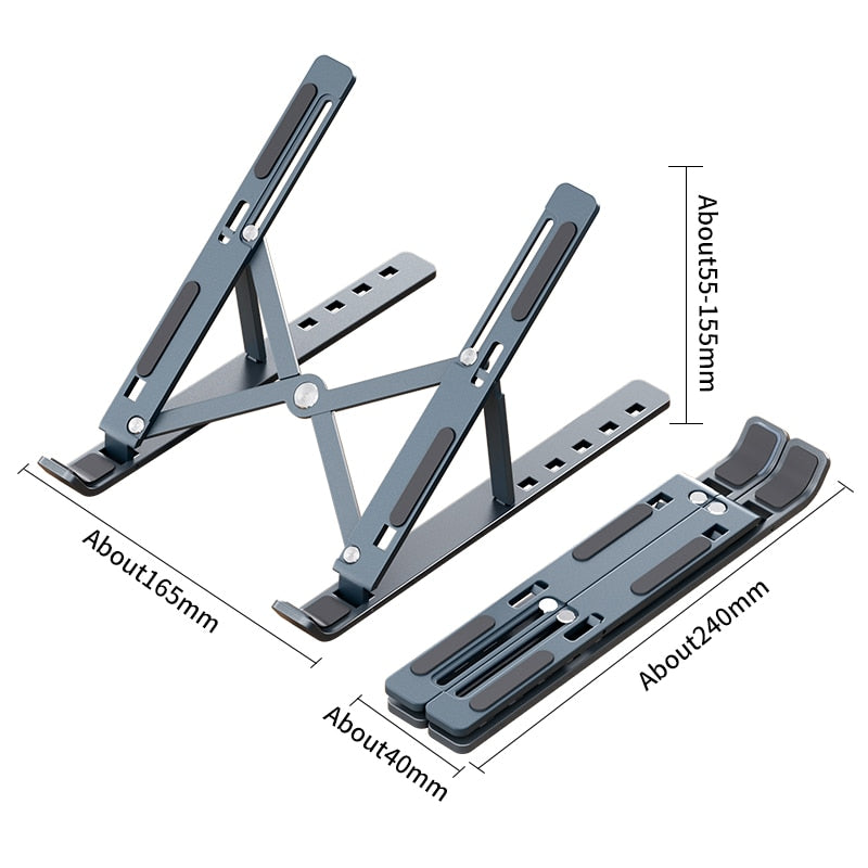 MC N3 Portable Laptop Stand Aluminium Foldable Stand Compatible with 10 to 15.6 Inches Laptops For Macbook Lenovo DELL