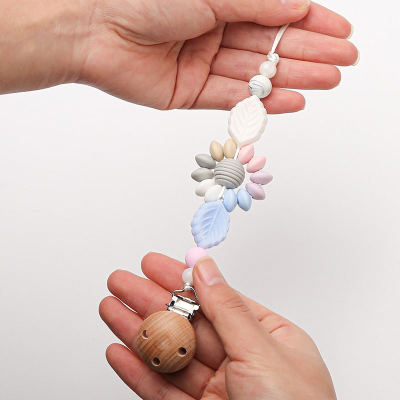 Baby Handmade Pacifier Chain Clip Dummy Nipples Holder Clips Babies Silicone Teething Chain Toy Gifts For Cute Baby Accessories