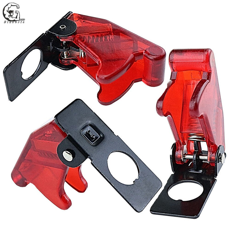 Auto Car Boat Truck Illuminated Led Toggle Switch With Safety Aircraft Flip Up Cover Guard Red Blue Green Yellow White 12V20A