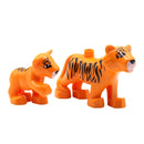 Zoo Animals Series Set Big Size Building Blocks Assemble Accessories Cute Birds Beasts Elephant Tiger Bricks Education Toys Kids