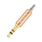 1pc Aluminum Jack 3.5 Earphone Plug with Tail plug clamps 3.5mm 3 pole Stereo Male Plug Gold Plated Wire Connector