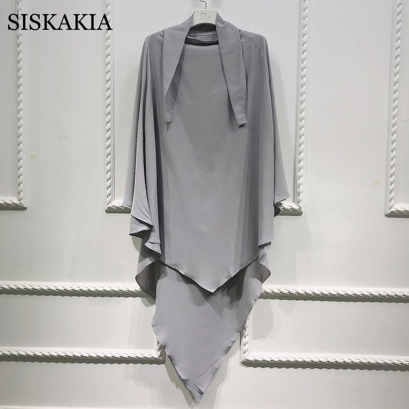 Siskakia Dubai Turkish Turban Solid Muslim Women khimar Wrap Malaysia Shawls Scarves Moroccan Hijabs 15 colors Eid 2021