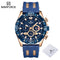 NAVIFORCE Luxury Watches for Men Fashion Silicone Strap Military Waterproof Sport Chronograph Quartz WristWatch Clock With Date