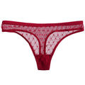 FINETOO Sexy G-String Thong Lace Women&#39;s Panties Low-Waist Female Underpants Mesh Perspective Briefs Lingerie M-XL