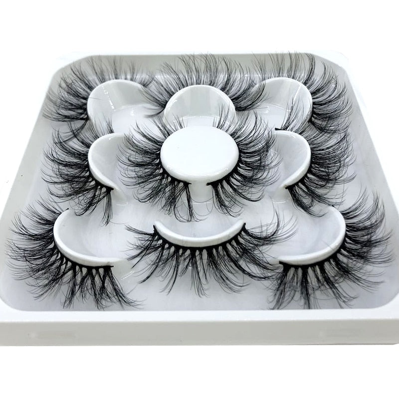 2022 New 5 pairs natural false eyelashes fake lashes long makeup 3d mink lashes eyelash extension mink eyelashes short eyelashes