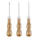 3PCS/SET Wooden Handle Sewing Awl Hand Stitcher Leathe Punch Tool DIY Shoe Repair Hook Tool Leather accessories