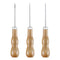 3PCS/SET Wooden Handle Sewing Awl Hand Stitcher Leathe Punch Tool DIY Shoe Repair Hook Tool Leather accessories