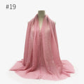 180X95CM Women Classic Muslim Crinkle Hijab Scarf Soft Cotton Head Scarves Turban Shawls Wraps Islamic Headband Femme Musulman