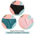 FINETOO Women&#39;s Cotton Panties 3Pcs Soft Striped Women Underpants Solid Girls Briefs Sexy Female Lingerie M-XL Comfort Underwear