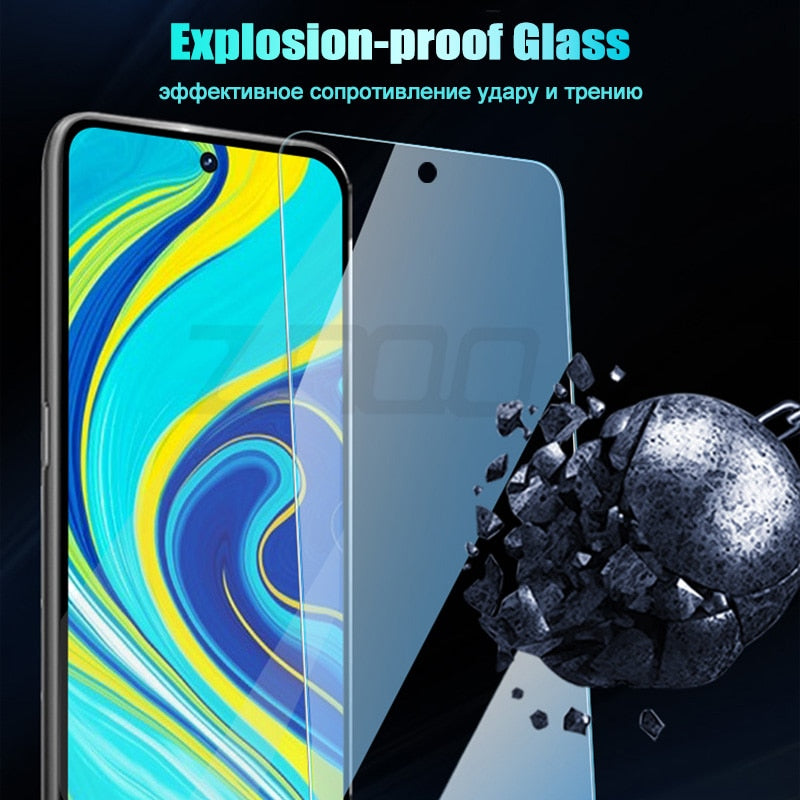 3Pcs Tempered Glass For Xiaomi Redmi Note 9 Pro Max 9S Screen Protector Redmi Note 10 10S 11S 8 7 11 Pro 9A 9C Protective Glass