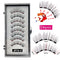 2 Pairs 3D Natural Magnetic Eyelashes ,With 5 Magnetic Lashes Handmade Reusable Magnetic False Eyelashes Support Drop Shipping