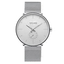 2022 Mens Fashion Minimalist Watches Men Business Casual Quartz Watch Simple Male Stainless Steel Mesh Band Clock reloj hombre