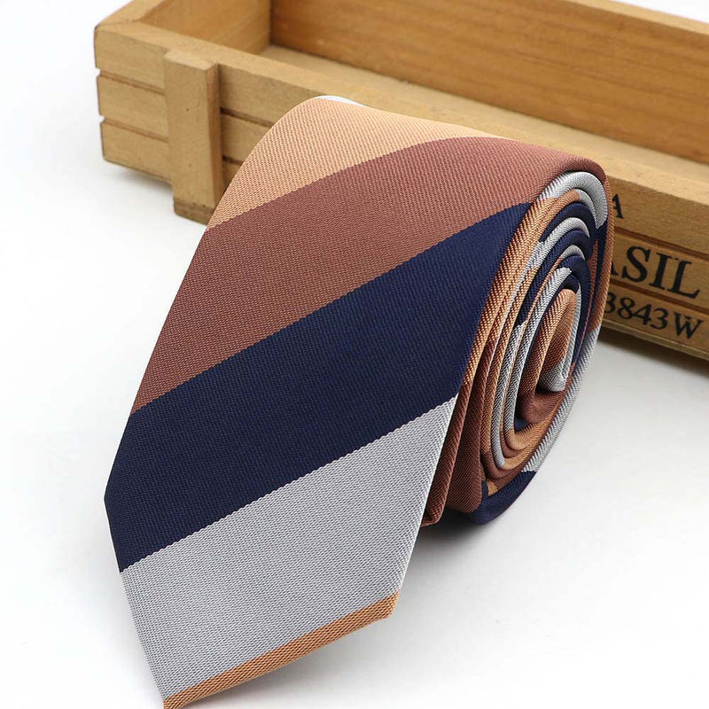 61 Colors Jacquard Striped Plaid Paisley Necktie 6cm Polyester Male Narrow Tie Skinny Tuxedo Suit Shirt Gift For Men Accessory