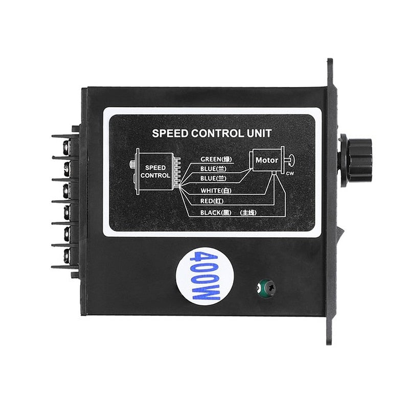 1Pc 400W AC Motor Speed Controller Speed Pinpoint Regulator Forward And Backward AC 220V 50Hz 60Hz Mini Motor Speed Control Unit