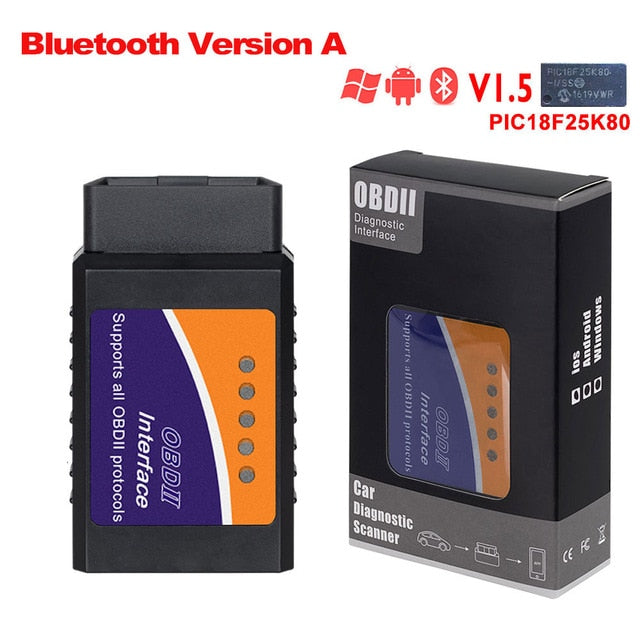New ELM327 V1.5 OBD2 Scanner PIC18F25K80 Bluetooth/Wifi ELM 327 OBD Car Diagnostic Tool For Android /IOS OBDII Mini Code Reader