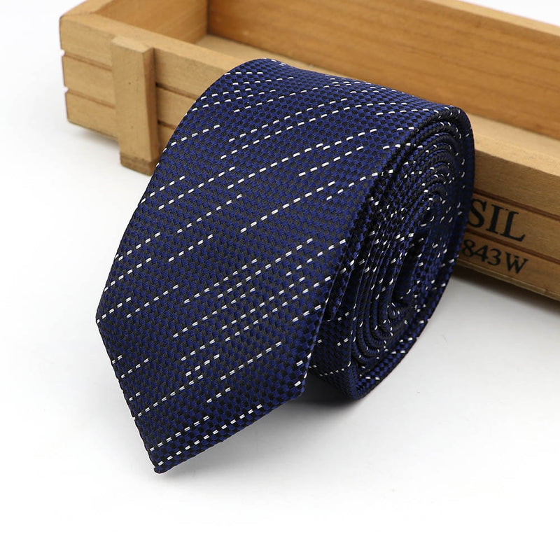 61 Colors Jacquard Striped Plaid Paisley Necktie 6cm Polyester Male Narrow Tie Skinny Tuxedo Suit Shirt Gift For Men Accessory